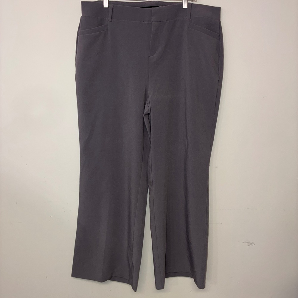 332 Torrid Dress Pants 18R Gray Straight Leg Stretch Career Professional
